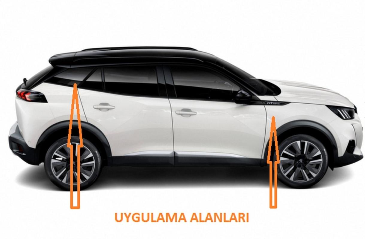 Peugeot Yeni Nesil Piano Black Çamurluk Arması Seti 2 Adet 3M 3D ABS