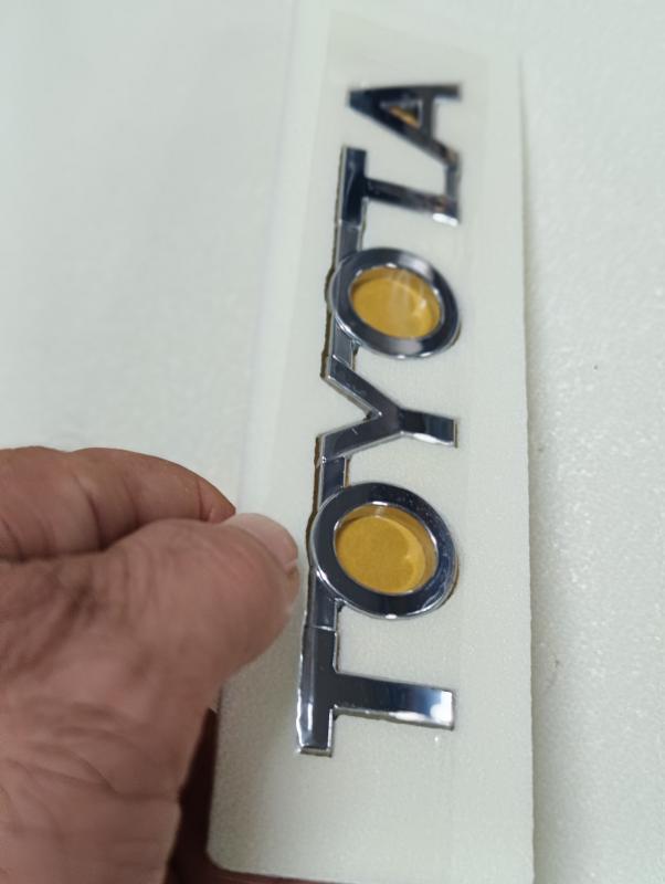 Toyota Büyük Boy Krom Bagaj Yazısı 3M 3D ABS