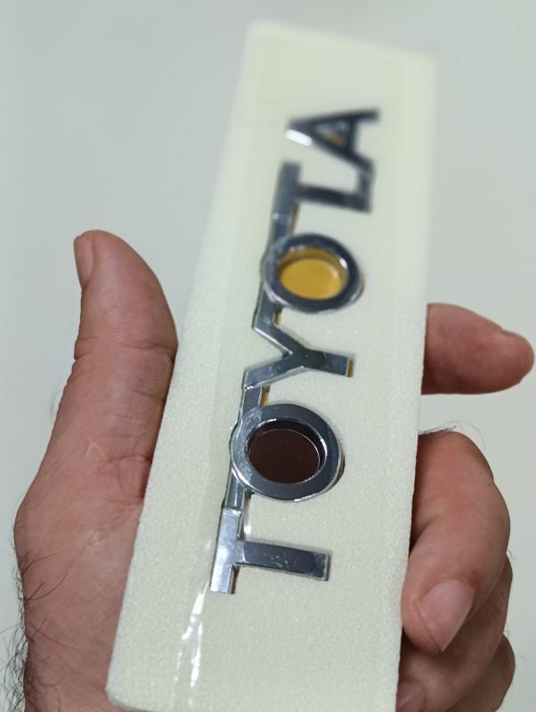 Toyota 115mm Krom Bagaj Yazısı 3M 3D ABS