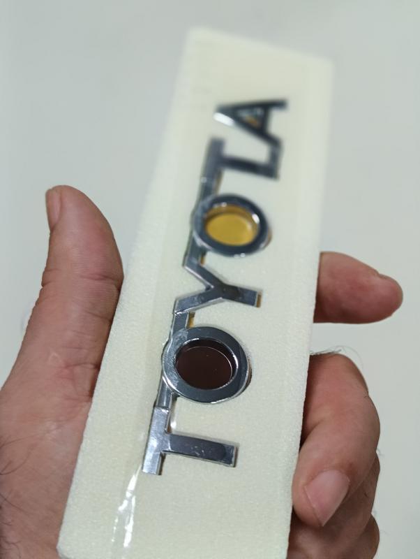 Toyota 115mm Krom Bagaj Yazısı 3M 3D ABS