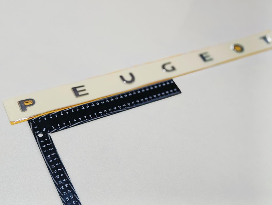 Peugeot Boşluklu Krom Bagaj Yazısı 630mm 3M 3D ABS