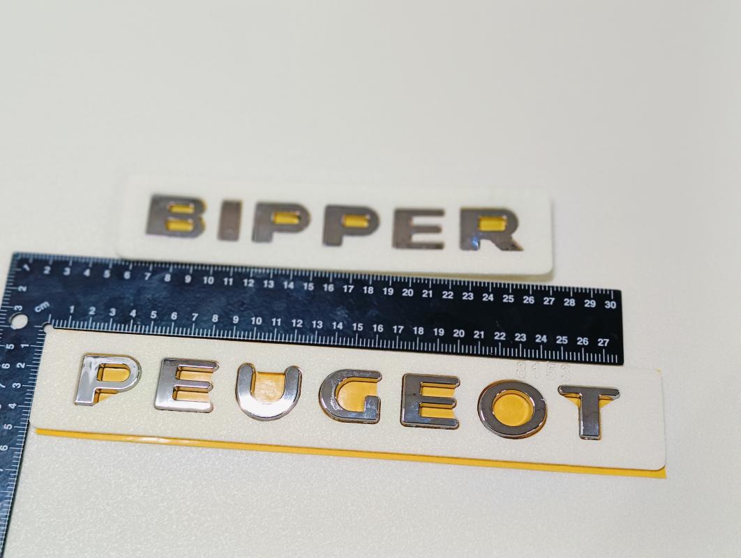 Peugeot ve Bipper Krom Bagaj Yazısı Seti 2’li 3M 3D ABS
