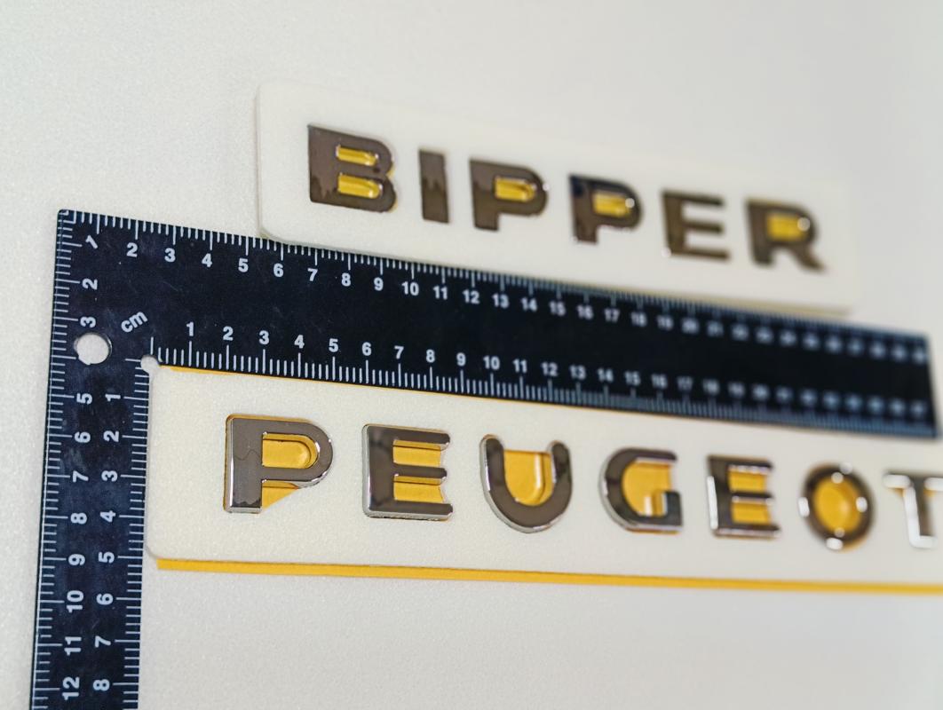 Peugeot ve Bipper Krom Bagaj Yazısı Seti 2’li 3M 3D ABS