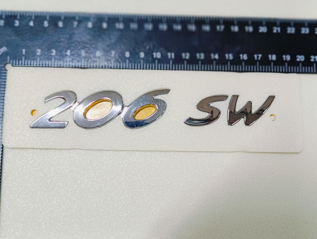 206 SW Krom Bagaj Yazısı 3M 3D ABS