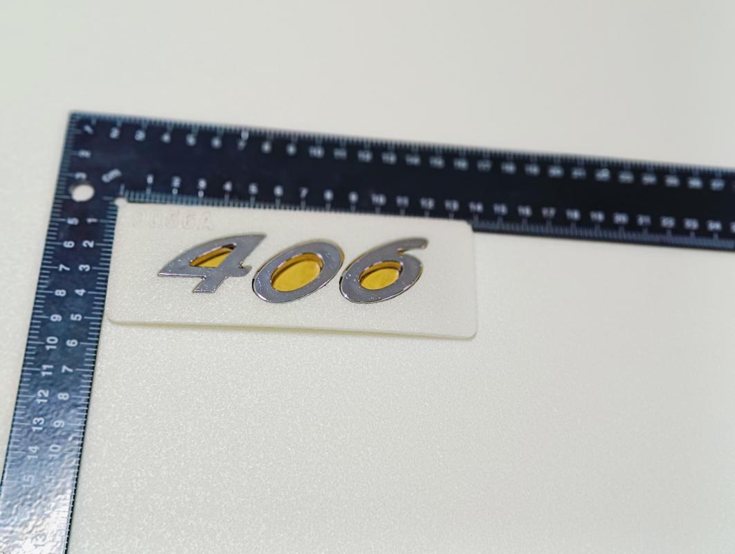 406 Krom Bagaj Yazısı 3M 3D ABS