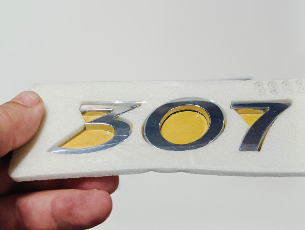307 Krom Bagaj Yazısı 3M 3D ABS