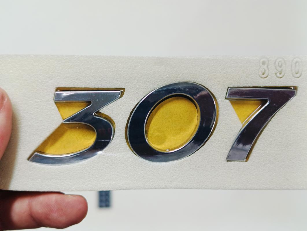 307 Krom Bagaj Yazısı 3M 3D ABS