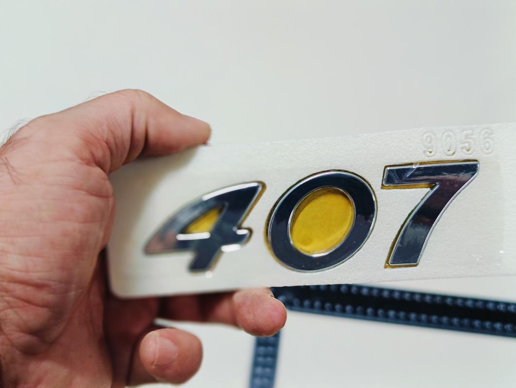 407 Krom Bagaj Yazısı 3M 3D ABS