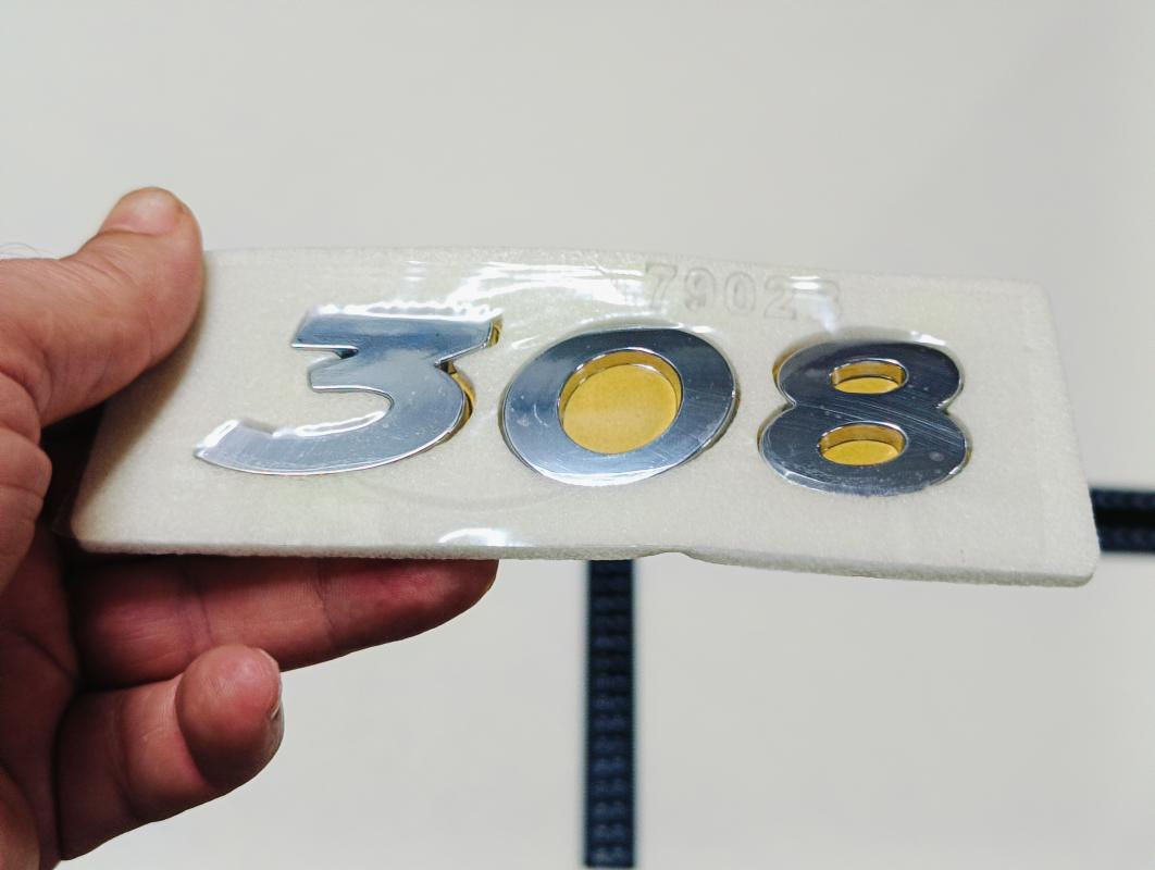 308 Krom Bagaj Yazısı 3M 3D ABS
