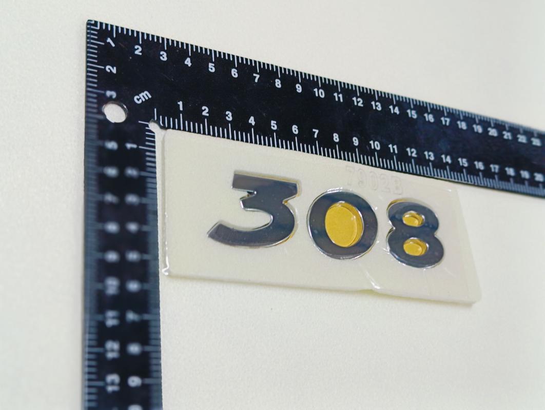 308 Krom Bagaj Yazısı 3M 3D ABS