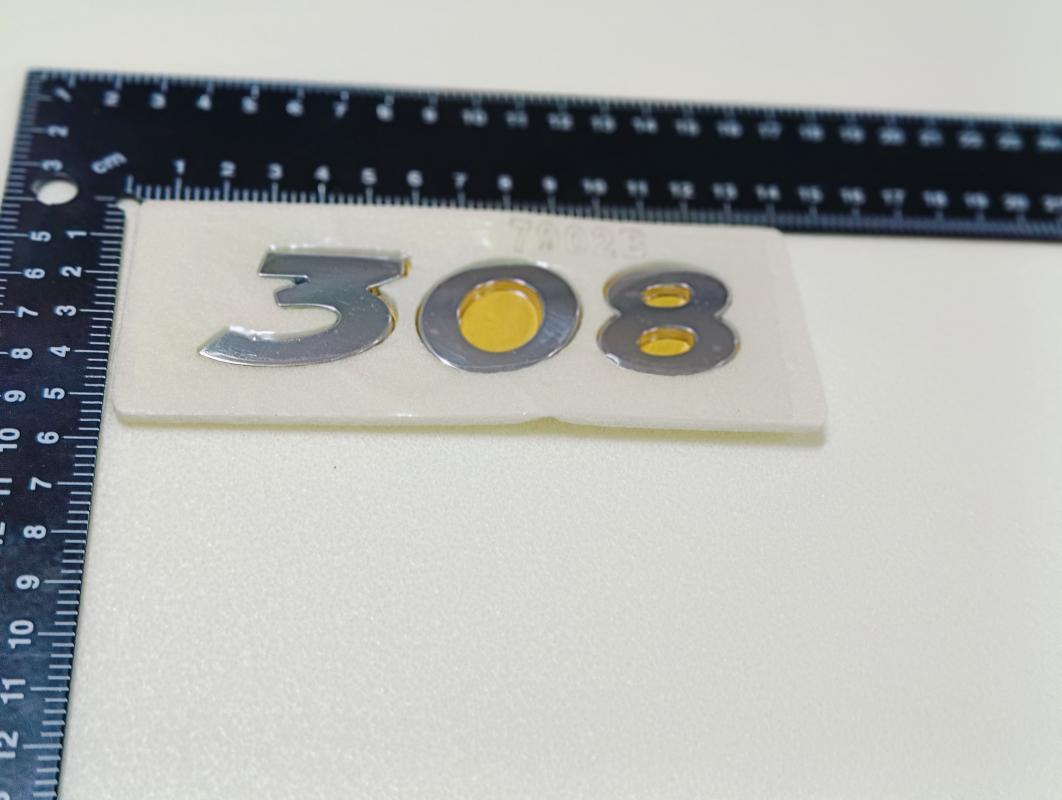 308 Krom Bagaj Yazısı 3M 3D ABS