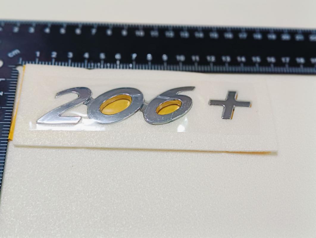 206+ Krom Bagaj Yazısı 3M 3D ABS