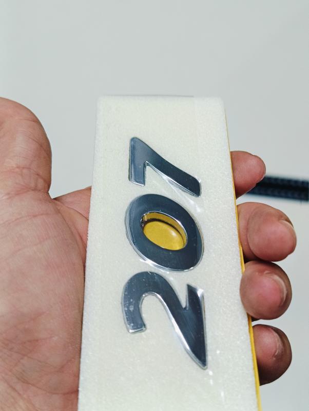 207 Krom Bagaj Yazısı 3M 3D ABS