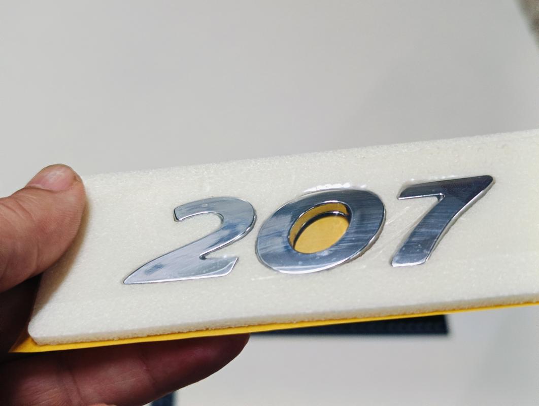 207 Krom Bagaj Yazısı 3M 3D ABS