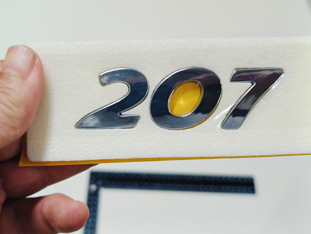 207 Krom Bagaj Yazısı 3M 3D ABS