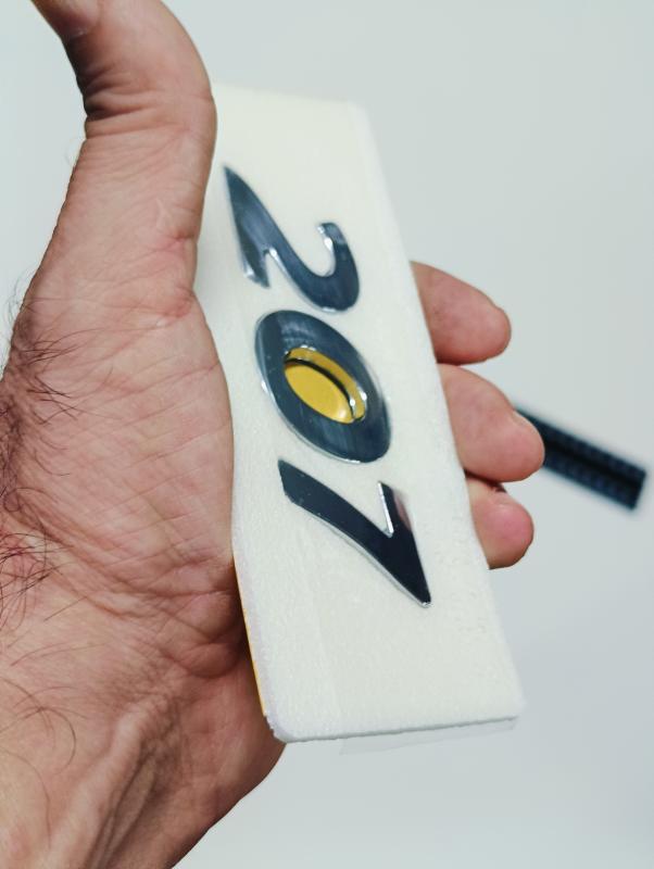 207 Krom Bagaj Yazısı 3M 3D ABS