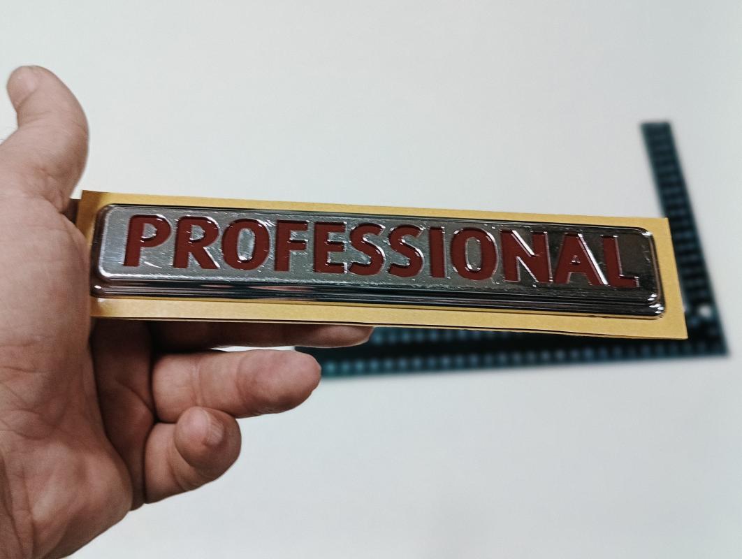 Professional Kırmızı Bagaj Arması Doblo, Scudo, Ducato, Ulysse, Fullback  Uyumlu 3M 3D ABS