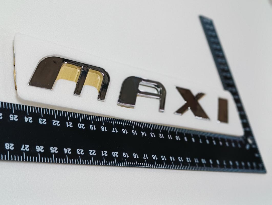 Maxi Büyük Boy Krom Bagaj Yazısı Scudo,Doblo,Doblo Combi,Ducato,Ulysee Uyumlu 3M 3D ABS