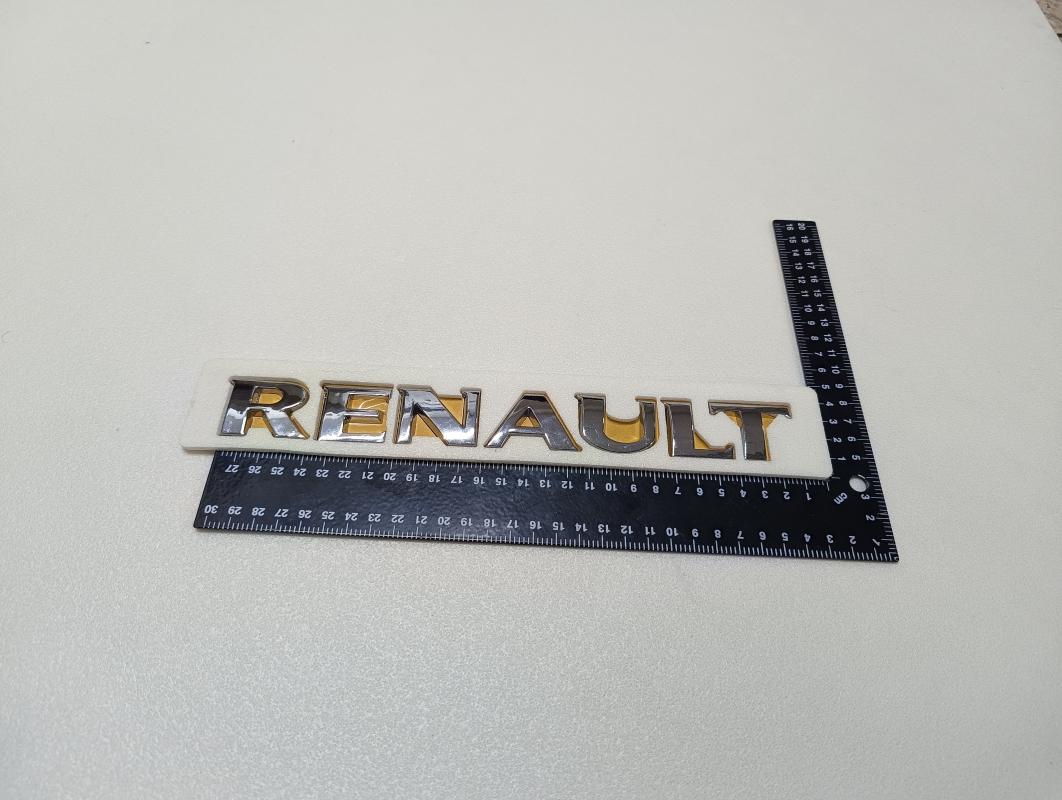 Renault Büyük Boy Krom Bagaj Yazısı 267x30mm Trafic-Master Uyumlu 3M 3D ABS