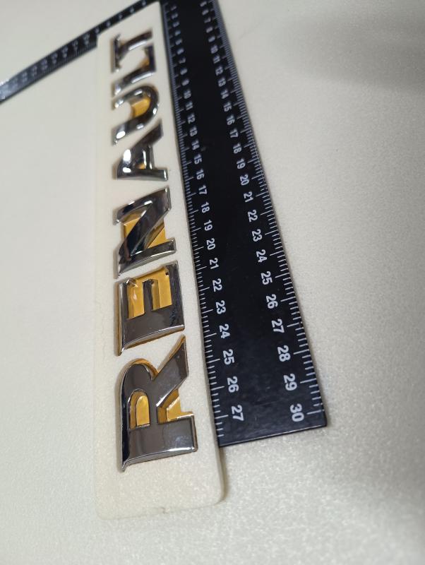 Renault Büyük Boy Krom Bagaj Yazısı 267x30mm Trafic-Master Uyumlu 3M 3D ABS