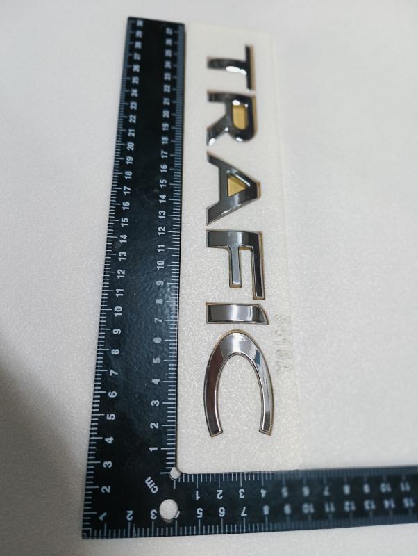 Trafic Büyük Boy Krom Bagaj Yazısı 3M 3D ABS 250x30mm