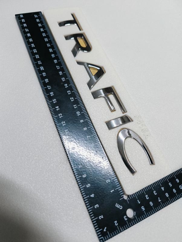 Trafic Büyük Boy Krom Bagaj Yazısı 3M 3D ABS 250x30mm