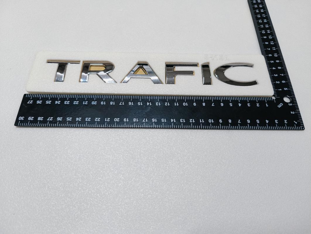 Trafic Büyük Boy Krom Bagaj Yazısı 3M 3D ABS 250x30mm