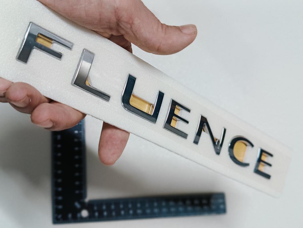 Fluence Krom Bagaj Yazısı 3M 3D ABS