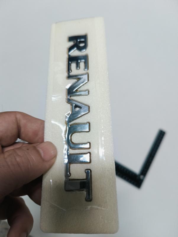 Renault Birleşik Krom Bagaj Yazısı 131x16 mm 3M 3D ABS