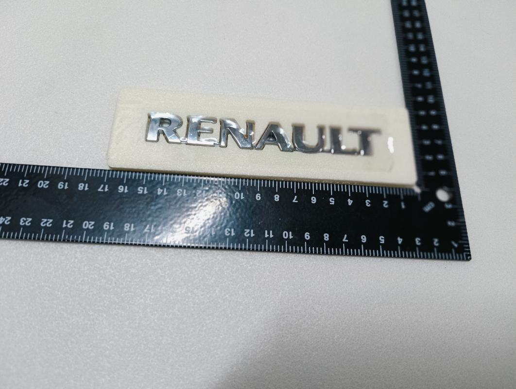 Renault Birleşik Krom Bagaj Yazısı 131x16 mm 3M 3D ABS