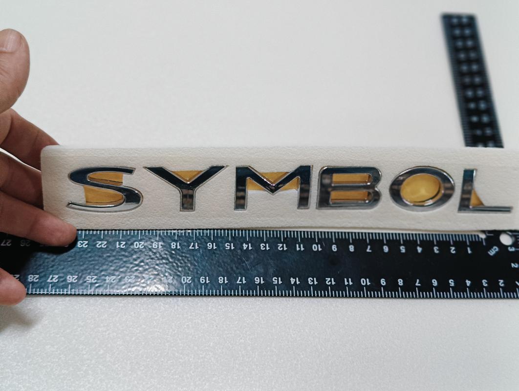 Symbol Krom Bagaj Yazısı 3M 3D ABS