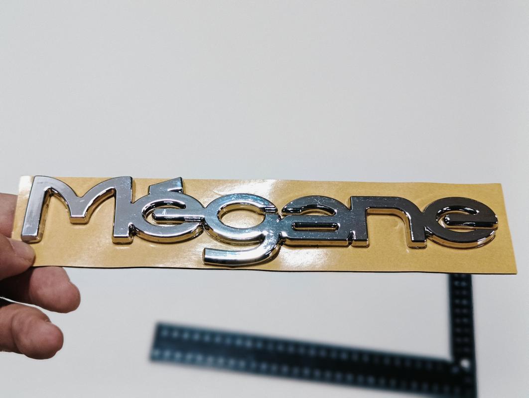 Megane 1 Uyumlu Megane Krom Bagaj Yazısı Tırnaklı 3M 3D ABS