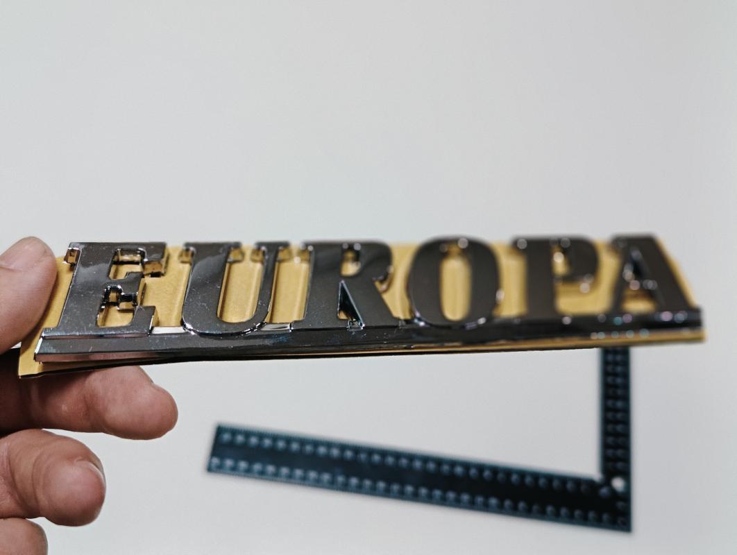 Europa Krom Bagaj Yazısı Tırnaklı 3M 3D ABS