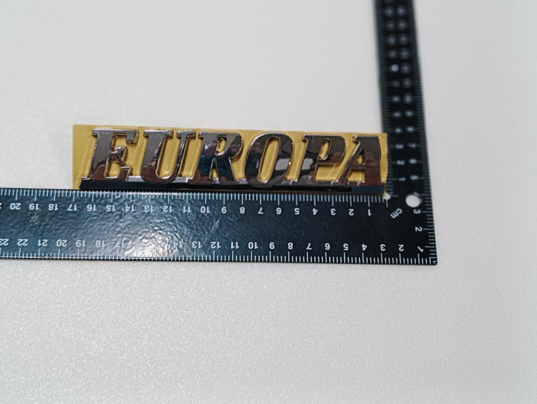 Europa Krom Bagaj Yazısı Tırnaklı 3M 3D ABS