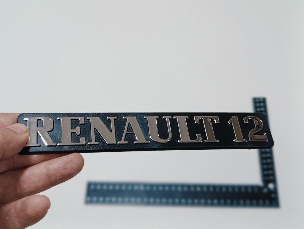 Renault 12 Krom Tırnaklı Bagaj Yazısı 3M 3D ABS
