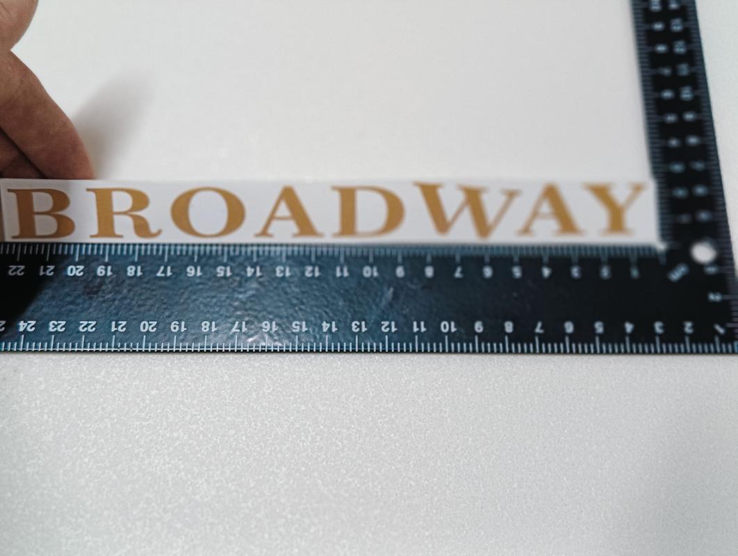 Broadway Golden Büyük Harf Bagaj Yazısı Sticker