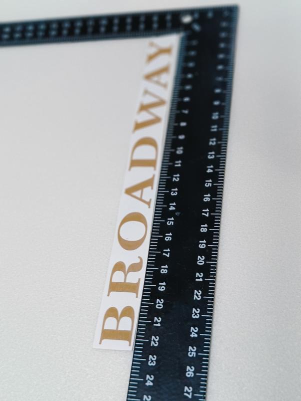 Broadway Golden Büyük Harf Bagaj Yazısı Sticker