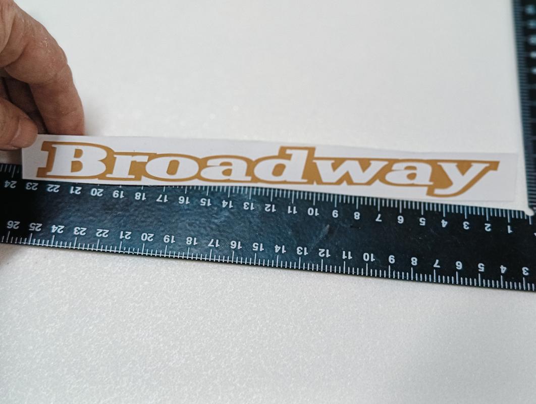 Broadway Golden Küçük Harf Bagaj Yazısı Sticker