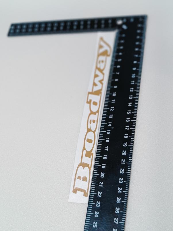 Broadway Golden Küçük Harf Bagaj Yazısı Sticker