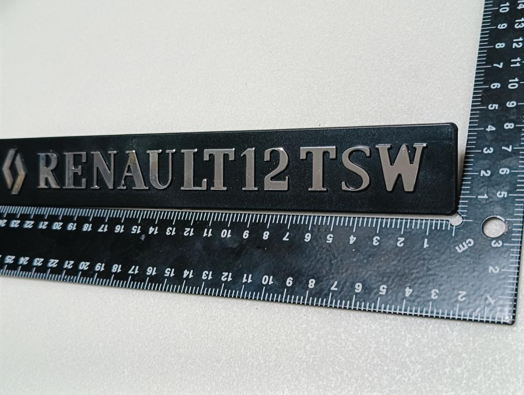 Renault 12 TSW Krom Bagaj Yazısı Tırnaklı 3M 3D ABS