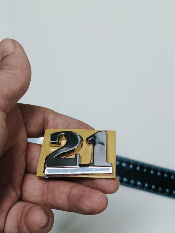 21 Krom Bagaj Yazısı Tırnaklı 3M 3D ABS