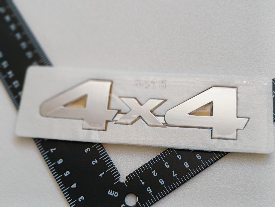 4x4 Krom Bagaj Yazısı Büyük Boy 3M 3D ABS