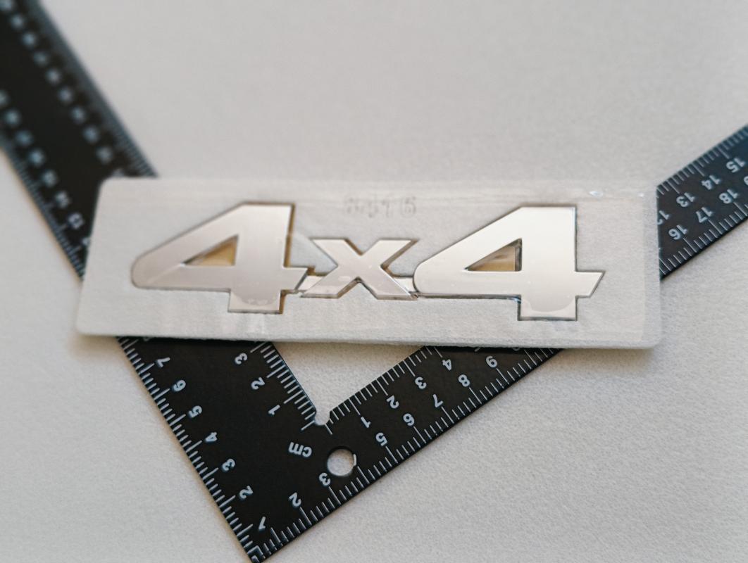4x4 Krom Bagaj Yazısı Büyük Boy 3M 3D ABS