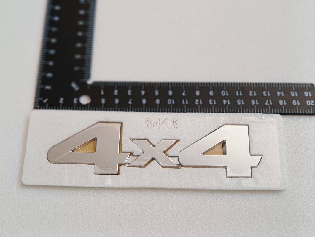 4x4 Krom Bagaj Yazısı Büyük Boy 3M 3D ABS