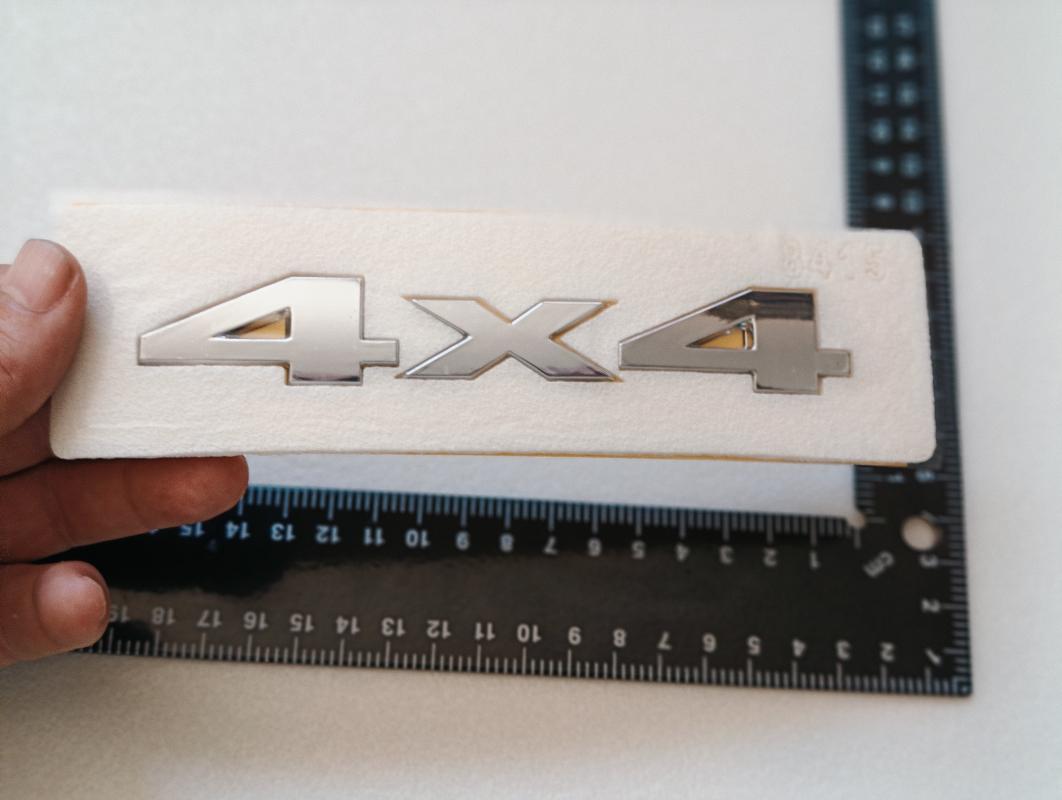 4x4 Krom Bagaj Yazısı Küçük Boy 3M 3D ABS