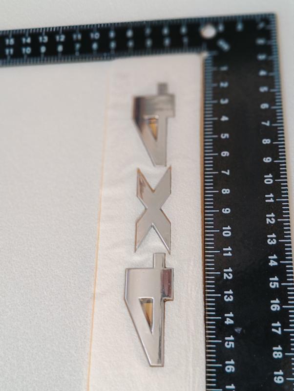 4x4 Krom Bagaj Yazısı Küçük Boy 3M 3D ABS