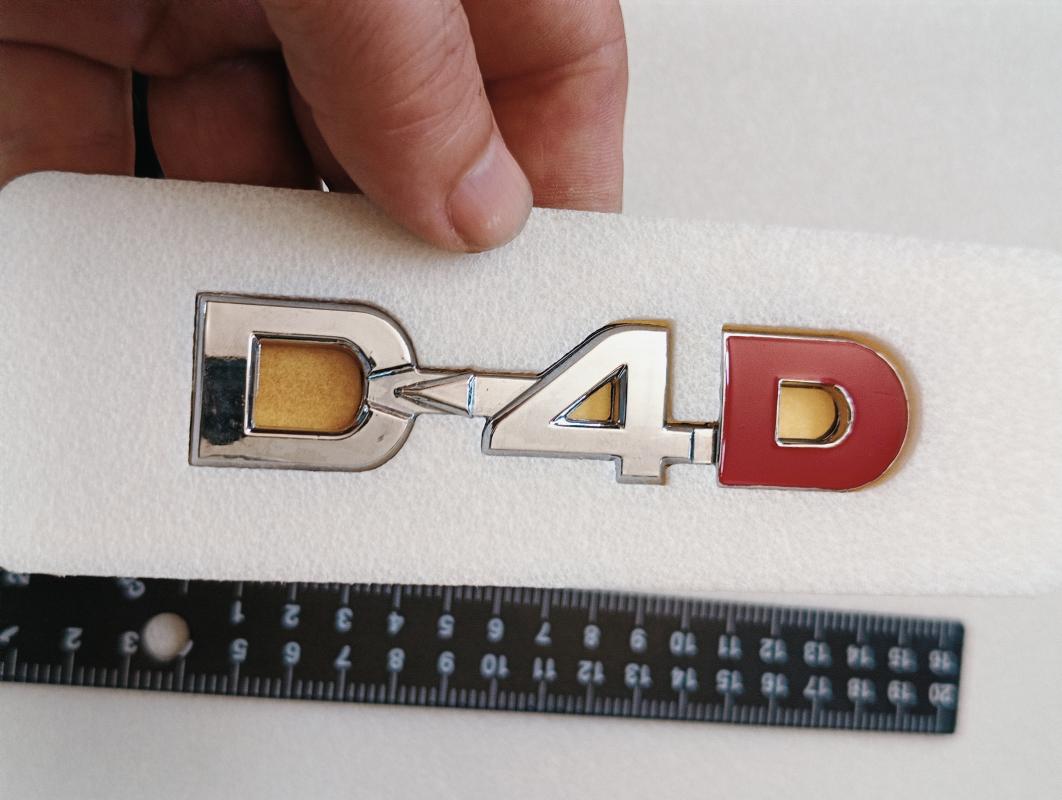 D4D Krom-Kırmızı Bagaj Yazısı 3M 3D ABS