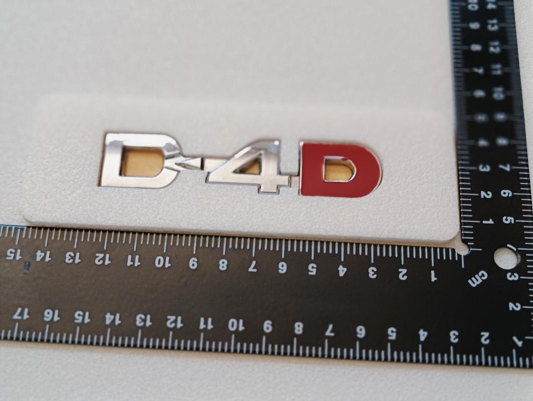 D4D Krom-Kırmızı Bagaj Yazısı 3M 3D ABS