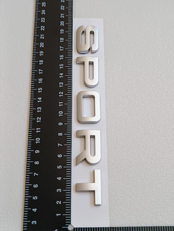Sport Bagaj Yazısı Gri 3M 3D ABS