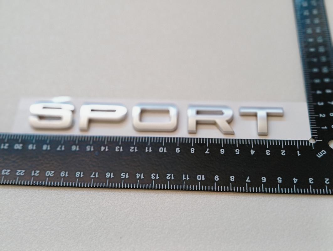 Sport Bagaj Yazısı Gri 3M 3D ABS